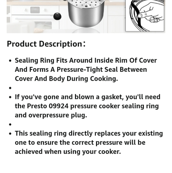 3 For $15 /NWOT Pressure Canner Sealing Ring and for Presto CA16, CA16H, & 21 qt - Picture 10 of 16